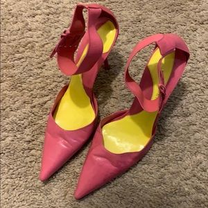 Carnation pink heels